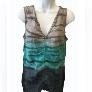 Lilly Mason Tank Top Sleeveless Size Medium Gray Blue